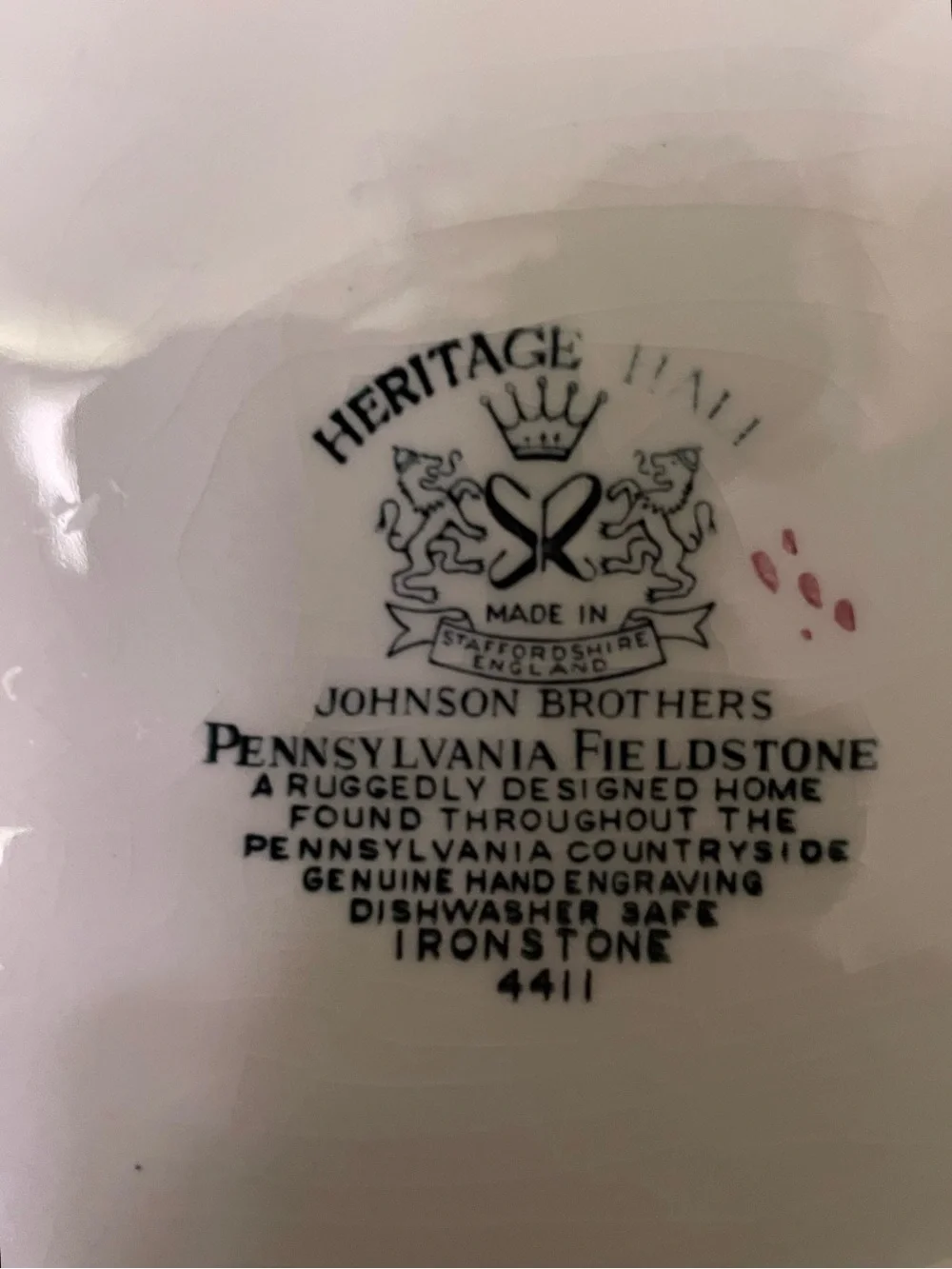 Johnson Brothers Heritage Hall Pennsylvania Fieldstone Oval Serving Platter 12
